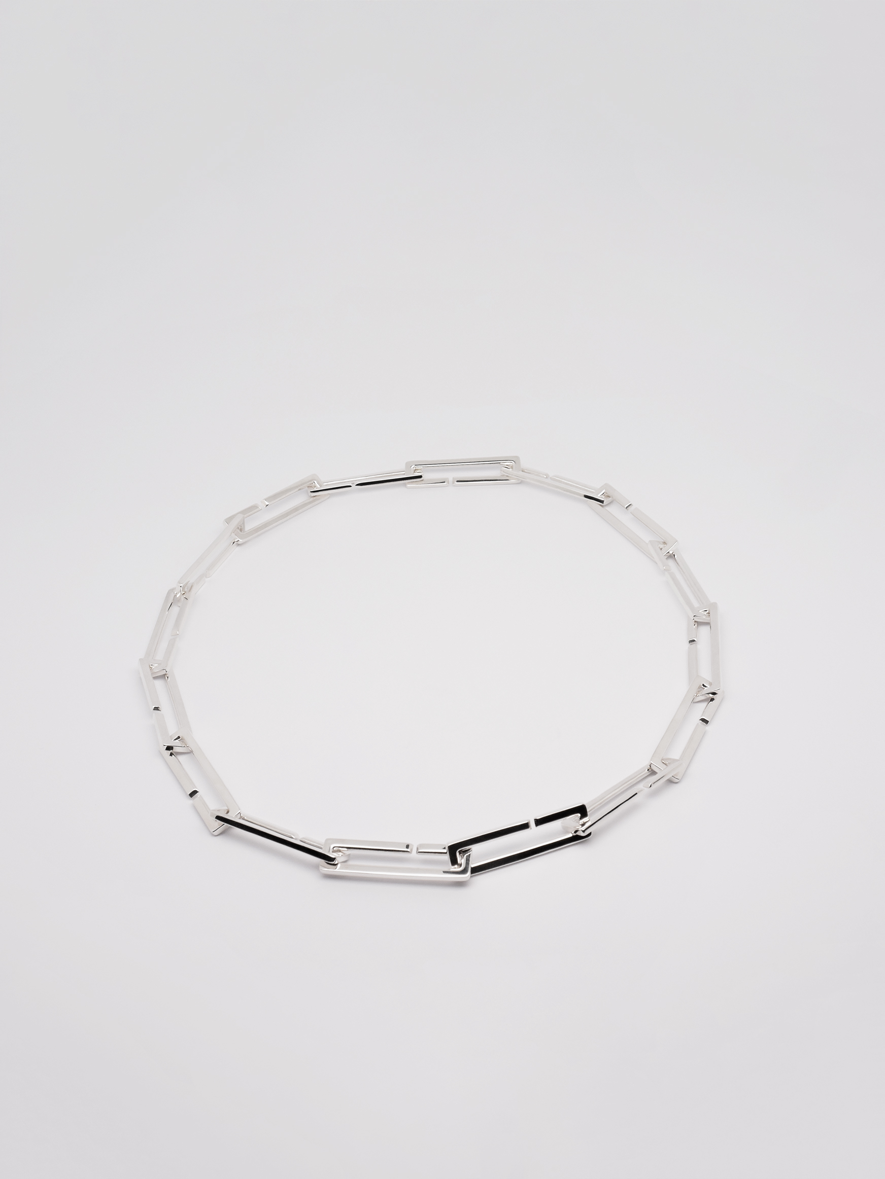 silver square chain bracelet made in france